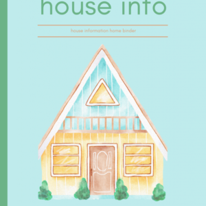House Information Home Binder Printable