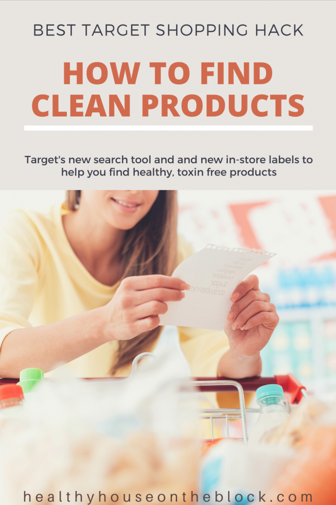 Target shopping hack to find clean products through their new search tool and new in-store labels