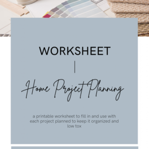 Home Project Planning Worksheet