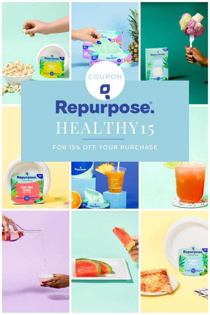 repurpose coupon healthy15 for compostable bags, compostable plates and more