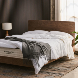 Avocado solid wooden bed frame with no toxins or chemicals