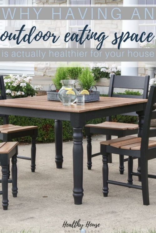 creating an outdoor eating space at home