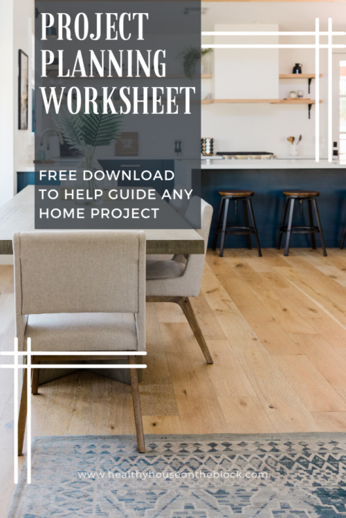 my favorite healthy house project planning worksheet to help with year round maintenance planning