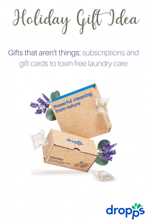 toxin free holiday gift guide_ gifts that aren't things - dropps laundry subscription